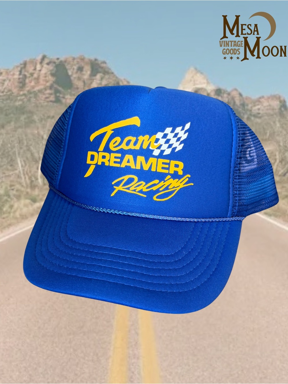 Vintage Team Dreamer Racing Blue Trucker Hat